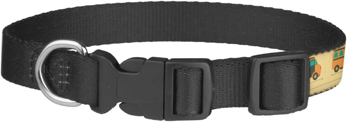 Personalized School Bus Dog Collar - Large