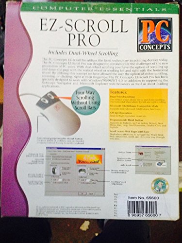 EZ-Scroll Pro - Dual Wheel Computer Mouse - PS/2 & Serial Connections