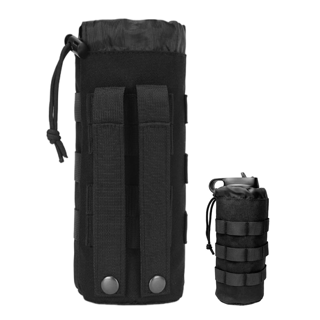 HAGNA Portabidones Bicicleta, Bolsa De Soporte Para Botella, Manillar Para Bicicleta Soporte Para Bebidas Con Aislamiento Bolsa De Almacenamiento Para Bicicleta De Montaña (Negro)