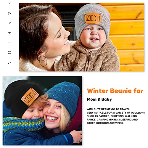 Danmy Parent-Child Beanie Hat,Mother & Baby Daughter/Son Winter Warm Knit Hat,Kids Soft Beanie Cap #TOP6
