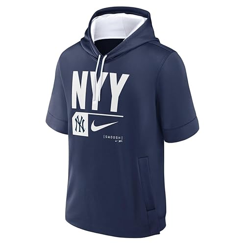 Nike Men's MLB Tri Code Lockup Short Sleeve Pullover Hoodie