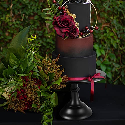 Muklei 2 Pack 10 Inch Black Iron Cake Stand Adjustable Height Round Cake Holder, Cupcake Stand Dessert Stands Candy Display Tray For Party Wedding Birthday Celebration #TOP5