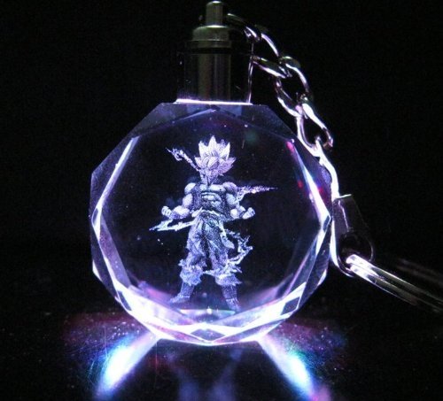 Brand New Super Saiyan Goku Dragon Ball Dragonball Z Crystal Led Key Chain