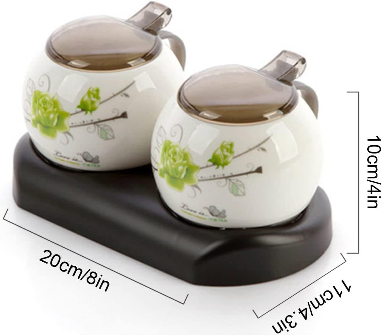 Cukiernica, cukiernica z pokrywką, cukiernica z pokrywką, ceramiczne pojemniki na cukier do kawy, cukiernica, pojemnik na cukier, słoik na przyprawy, pojemnik na sól, pojemnik na przyprawy-brązowy-2 z