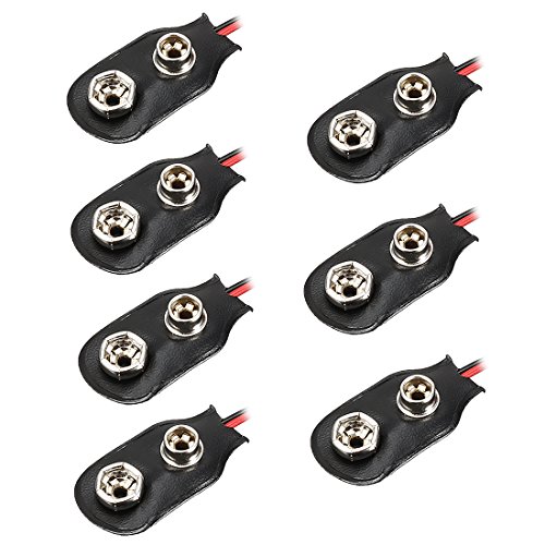 Conector Clip para Batería DC 9V 7 Piezas uxcell miniatura 1
