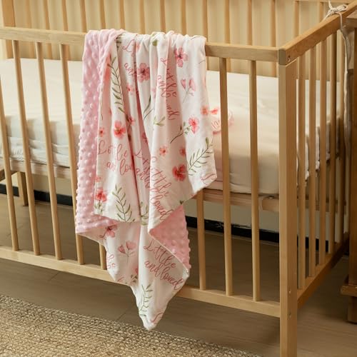 image for CIVARUA KIDS Floral Baby Blankets for Girls - Super Soft Nursery Minky