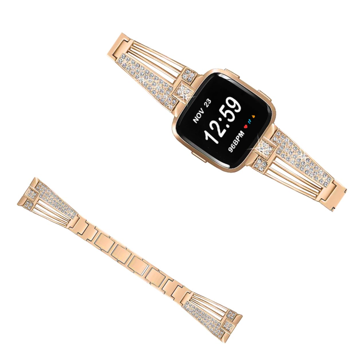 UKCOCO 3 Pcs Femmes Montres Strass Bracelets Cristaux Bracelet s De Montre Bandes s Pour Femmes Remplaçable En Acier Inoxydable De Montre