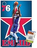 Trends International NBA Philadelphia 76ers - Joel Embiid 20 Wall Poster with Push Pins