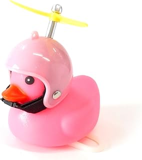 A ONE どこにでもくっつく マグネット付き アヒル アヒルカラー(ピンク) マスコット 車 バイク 自転車 冷蔵庫 バックアクセサリー インテリア用 装飾品 押すと光って 音が鳴るあひる プレゼントに最適 (ピンク)