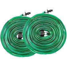 Garden Soaker Hose for Backyard 1/2" Heavy Duty Watering Sprinkler - Efficient Irrigation Tubing for Outdoor Lawn Patio Farm 50ft x 2