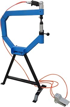 Pneumatic Planishing Hammer, Metal Air Hammer Machine with 1/2/3" Anvil, Power Hammer Blacksmithing, 4 Throat Shaper Airpress Tool with Pedal for Industrial Metal Shaping