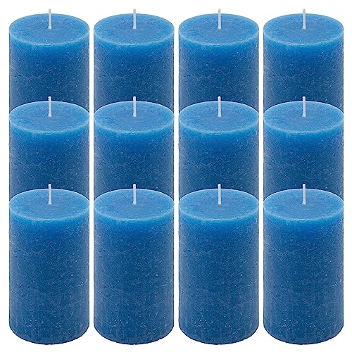 Rustik-Kerze Höhe 11,5 cm Ø 6,8 cm lange Brenndauer Rund-Kerze...