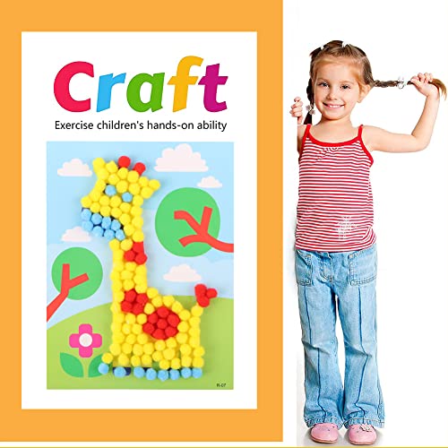 Yohelly 8 Pcs Diy Sticky Mosaic Art Crafts Early Learning Games Handmade Art Kit For Preschool Toddlers Boys And Girls #TOP3