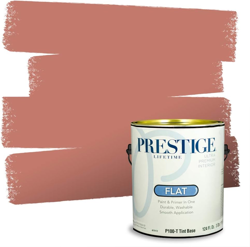 PRESTIGE Paints Interior Paint and Primer In One, 1-Gallon, Flat, Comparable Match of Benjamin Moore* Spiced Apple Cider*