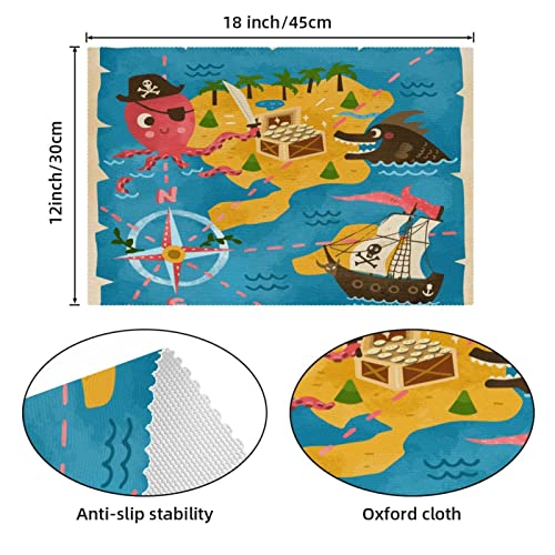 Sets de table pieuvre rétro lavables pour protéger votre table de la chaleur
