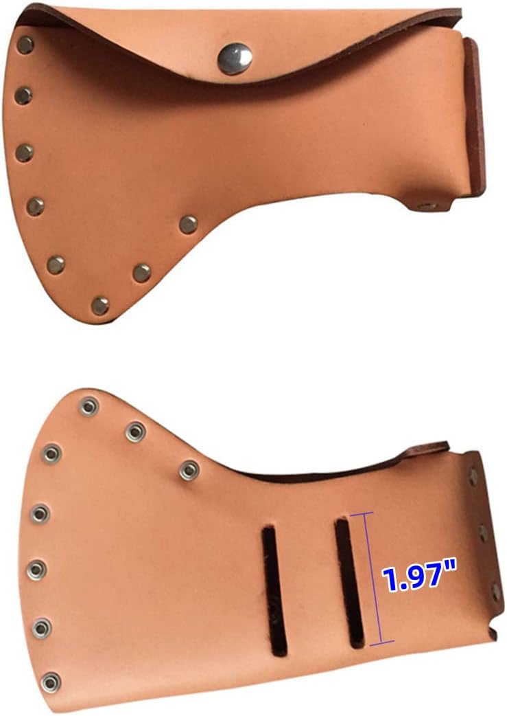 Axe Head Sheath,Leather Hatchet Camp Axe Case Blade Cover, Fit for 1.5 inch Belt