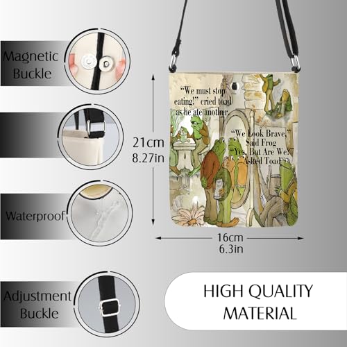 JNIAP Toad Storybook Lover Gifts Frog And Toad Crossbody Bag Book Lover Gift3