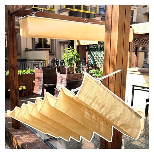 Einziehbares Sonnensegel, Outdoor-Terrassenüberdachung, HDEP, UV-Schutz, 1,2 x 2 m, perfekt für Gärten, Decks und Terrassen