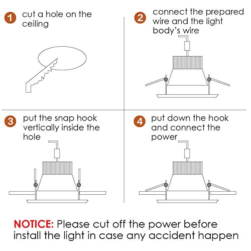 Aolyty Ultra Thin 15W Led Ceiling Panel Light 7" Recessed Round Downlight For Home, Office, Mall, Low Energy Consumption Non Dimmable With Driver 6000K (15W, White) #TOP5