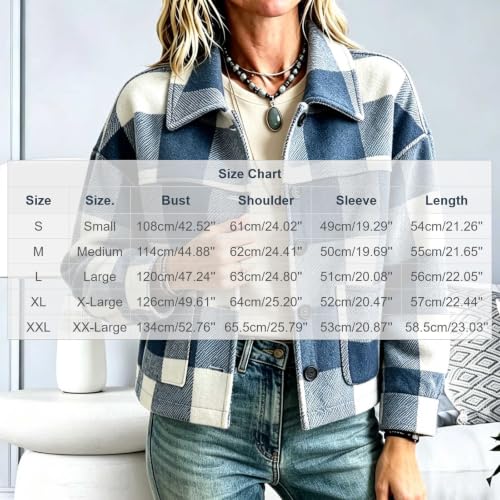 Piuwrlz Women's Plaid Shacket Button Down Flannel Jacket with Pockets - image 4