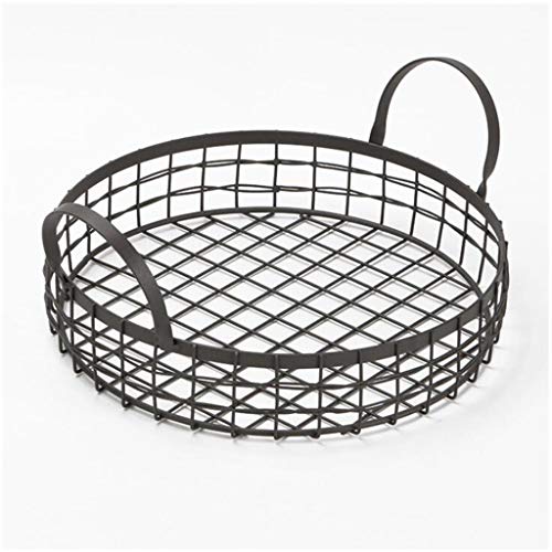 Frutero de mesa con diseño artístico de alambre de hierro y asas decorativas 2