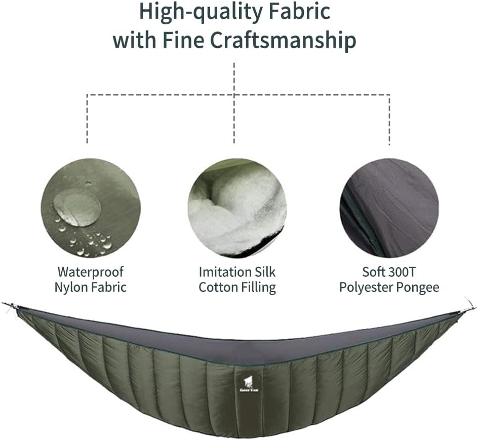 Portable Hammock Underquilt Winter Cold Weather Warm Underquilt for Outdoor Camping Hiking