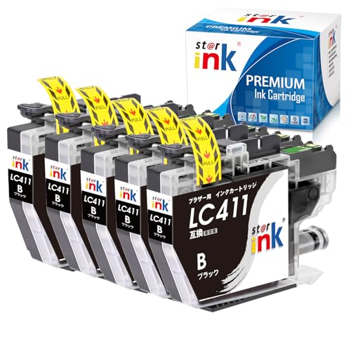 ロット番号区別不要 ブラザー 対応 LC411 Brother 互換インク 黒イ