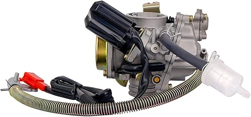 Miniatura 5 de Carburador 139QMB para GY6 50CC 49CC 4 tiempos Scooter Taotao Motor 0.709 in carb+ filtro de aire colector de admisión - Carburador de 50 cc