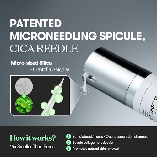 VT COSMETICS CICA Reedle Shot 700, Spicule Microneedling Serum for Pore Care&Exfoliation, Exosome&Centella Asiatica for Glass Skin, Acne&Blemish Care, Korean Liquid Skin Booster (1 Fl Oz / 30ml) - Thumbnail 3