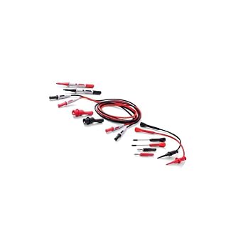 Keysight U8201A Combo Test Lead Kit, Digital Multimeter Probes with Alligator Clips, SMT Grabbers, Banana Plugs, Red and Black