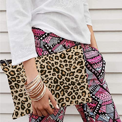 Franala Leopard Print Makeup Bag Zipper Pouch Large Capacity Portable Toiletries, Cosmetic Bag Pouch For Women, Travel Make Up Bag Accessories Organizer Gifts #TOP6