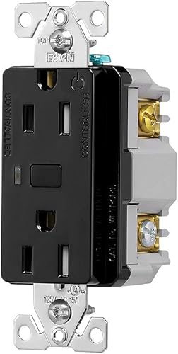 Miniatura 2 de Eaton WFTRCR15-BK-SP-L Wi-Fi Smart El receptáculo inteligente funciona con Alexa, negro un dispositivo certificado para humanos