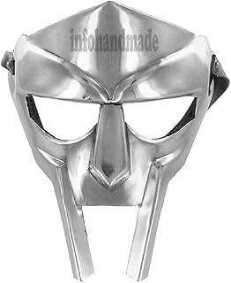 18 Gauge Iron Steel Roman Gladiator Helmet Face Mask Hand Forged MF Doom ,Party Prop costumes