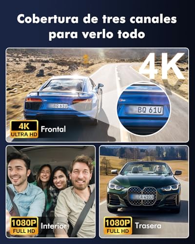 Camara para coche 3 vias Frvesroe contra robos en parking 24H 3