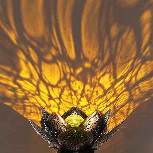 Wanqdg Wind Chimes,Lotus Crackle Glass Ball Solar Wind Chimes With Changing Color Led Light Outside Garden Decor For Spiritual Gifts, Unique Hanging Decor For Mom Grandma Women(41" Deep Tone) #TOP4