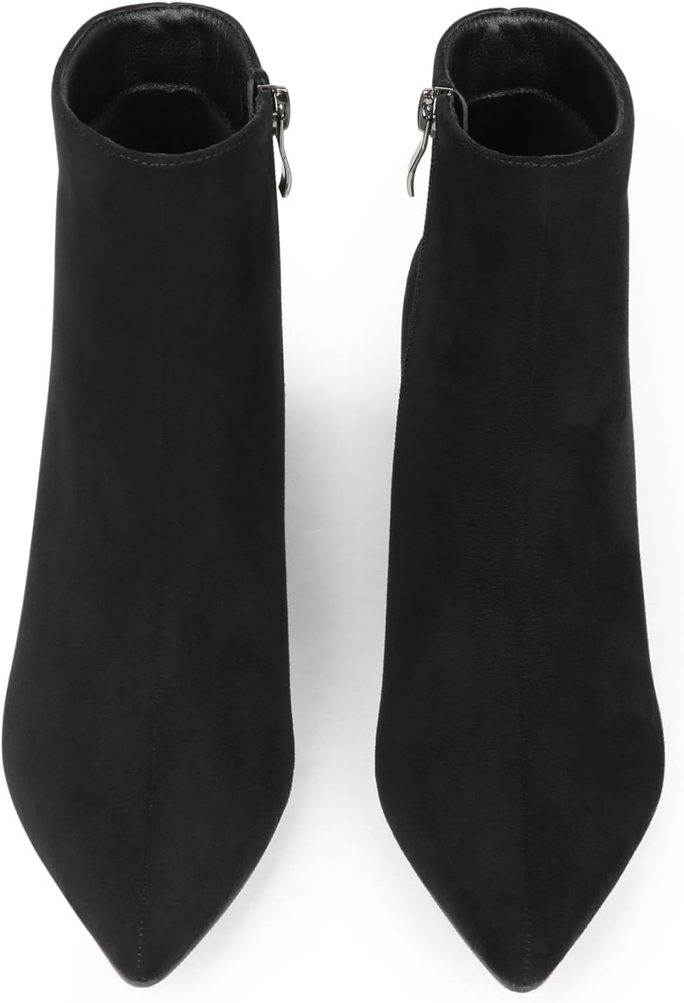 JOY IN LOVE Women's Ankle Boots Chunky Block Heel Pointed Toe Zipper Booties - Image 5