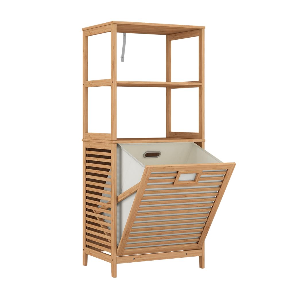 Vicco Armoire de Salle de Bain Novaro, Bambou, 48.3x114cm