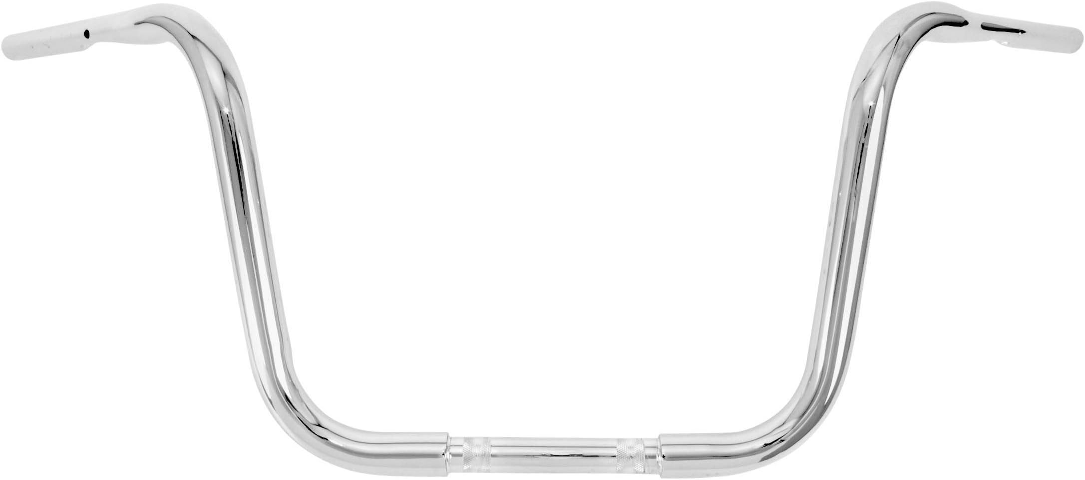 Burly B28-350T Chrome Finish 12" Height 1.25" Tube Diameter Gorilla Bar Apehanger Handlebar