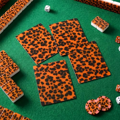 Mezcladores para fichas de Mahjong 4 pcs patrón carey miniatura 4