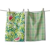 TAG Watermelon Flour Sack Dishtowel Set Of 2 Dish Cloth For Drying Dishes And Cooking Green