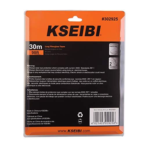 Kseibi 302940 Closed Reel Long Tape Measure 165 Ft Flexible Fiberglass Double Face Printing Inch/Metric For Land, Yard Distance Measurement, And Construction Work (165Ft / 50M) #TOP7