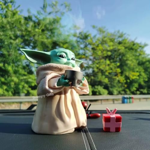 Image of Gifts- Baby Yoda Action Figure Toys for Car Dashboard, Study Table, Office Desk Decoration, 13x13 CM (Gift)