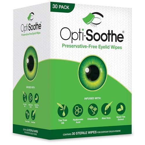 Opti-Soothe Eyelid Cleansing Wipes, 30 Count, Individually Wrapped