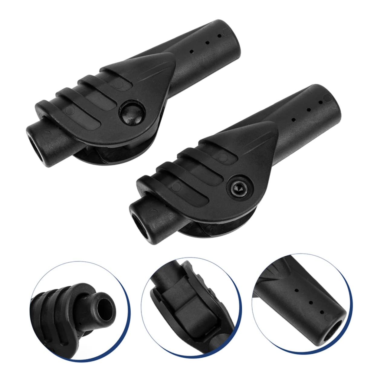 HANABASS Kit De Réparation De Tente Fournitures De Tente De Camping Accessoires D'extérieur Adaptateur De Tige De Support De Tente Accessoire De Tente Fibre De Carbone Black