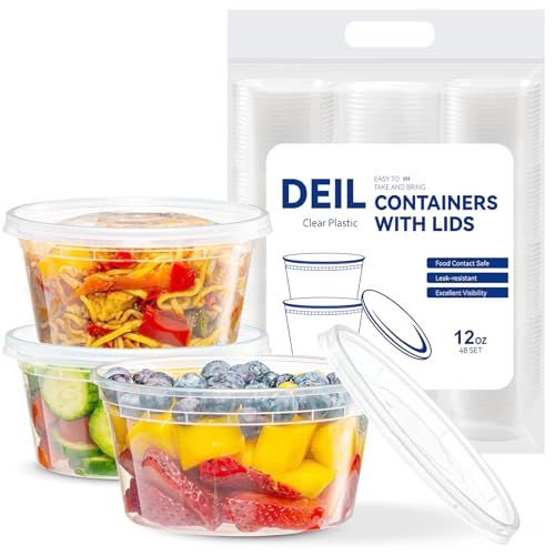 Epecnic 12 oz deli containers with lids
