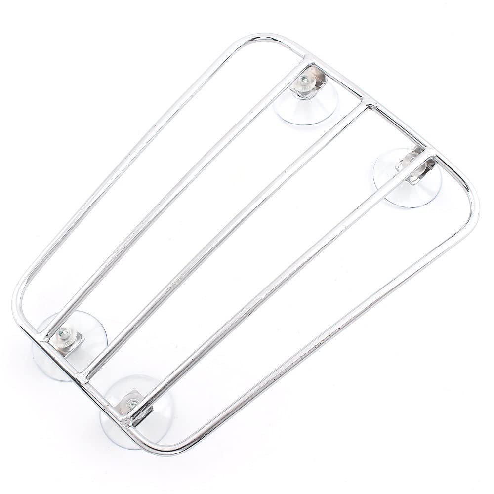 Porte-Bagages Universel Pour Réservoir Moto - à Ventouses Puissantes, Métal Chromé - Easy Install