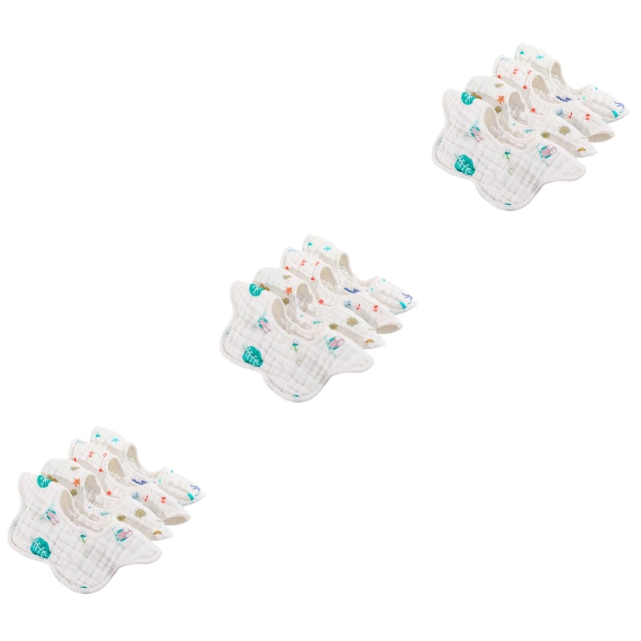 Toyvian 12 Pièces Bavoirs Bavoir Qui Bave Bavoir De Déjeuner Bavoir De Dentition Bébé Torchon Pour Bébé Serviette De Salive Bavoir Pour Tout-petits Nouveau Née Coton Nourrir Blanche