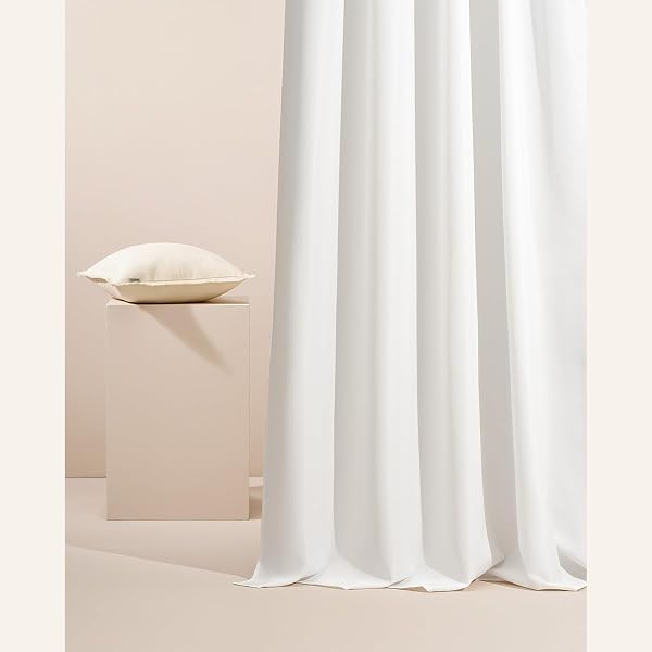 ROOM99 Garden Line - Cortinas para Exteriores con Ojales, 155 x 250 cm de Ancho x 250 cm de Alto, Resistente a la Intemperie, Impermeable, protección Solar, para jardín, Cortavientos, Color Crudo - 2