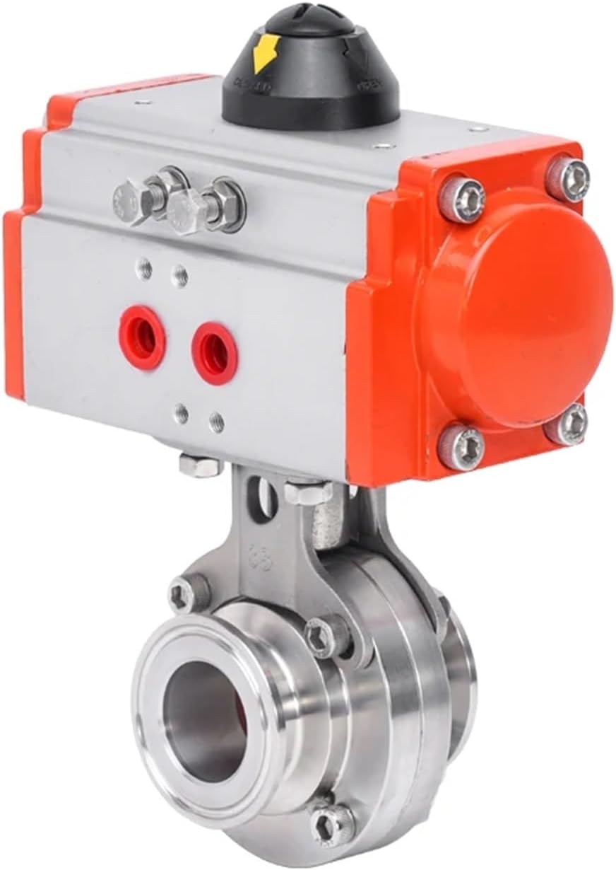 Sanitary Stainless Steel butterfly Valve Pneumatic Quick-connect Clamp Type O.D 159mm Quick-loading butterfly Valve