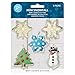 R&M International 1986 Mini Snowfall Cookie Cutters, Snowman, Tree, 3 Snowflakes, 5-Piece Set